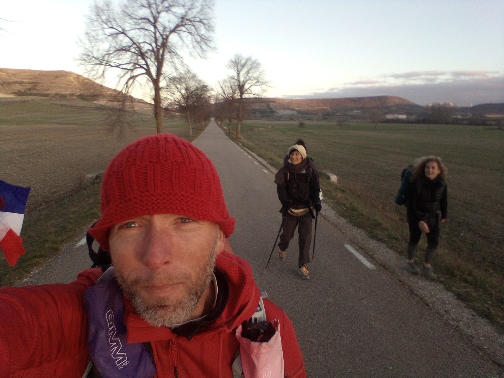 Met drie pelgrims tesamen mijn laatste twee dagtochten nogmaals&nbsp;lopen